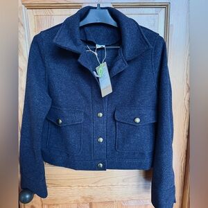 OGL Navy Blue Cropped Utility Jacket NWT